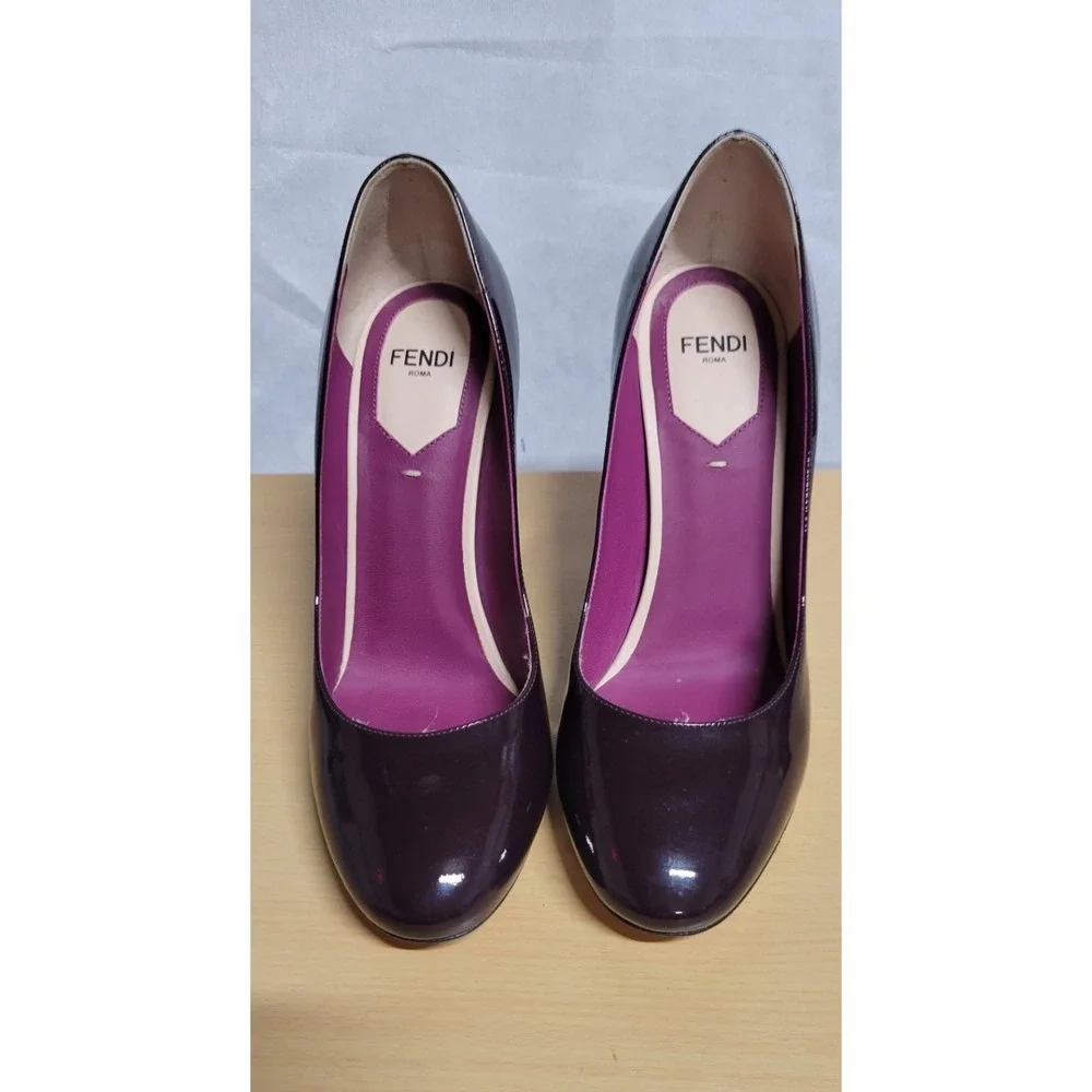 Two Tone Purple Fendi Patent Leather Pumps Size 36